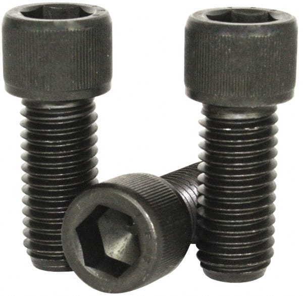 Value Collection - #4-40 UNC Hex Socket Drive, Socket Cap Screw - Alloy Steel, Black Oxide Finish, Fully Threaded, 1/2" Length Under Head - Exact Tooling
