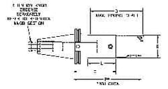 Parlec - PC5 Inside Modular Connection, Boring Head Taper Shank - Modular Connection Mount, 9.57 Inch Projection, 1.97 Inch Nose Diameter - Exact Tooling