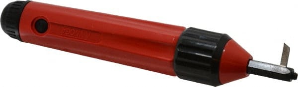 Noga - 3 Piece High Speed Steel Blade Hand Deburring Tool Set - L Blade Holder, L5 Blades, For Slot/Keyway, Corners - Exact Tooling