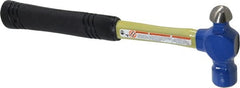 Vaughan Bushnell - 3/4 Lb Head Ball Pein Hammer - Fiberglass Handle, 13" OAL, Fiberglass with Cushion Grip - Exact Tooling