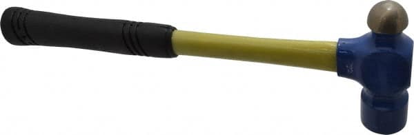 Vaughan Bushnell - 1-1/2 Lb Head Ball Pein Hammer - Fiberglass Handle, 15" OAL, Fiberglass with Cushion Grip - Exact Tooling