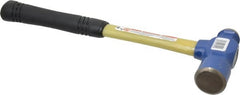 Vaughan Bushnell - 2 Lb Head Ball Pein Hammer - Fiberglass Handle, 15" OAL, Fiberglass with Cushion Grip - Exact Tooling
