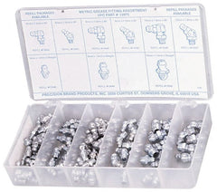 Precision Brand - 95 Piece, Metric, Grease Fitting Set - Exact Tooling