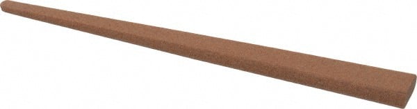 Norton - 4" Long x 3/8" Wide x 1/8" Thick, Aluminum Oxide Sharpening Stone - Taper, Medium Grade - Exact Tooling