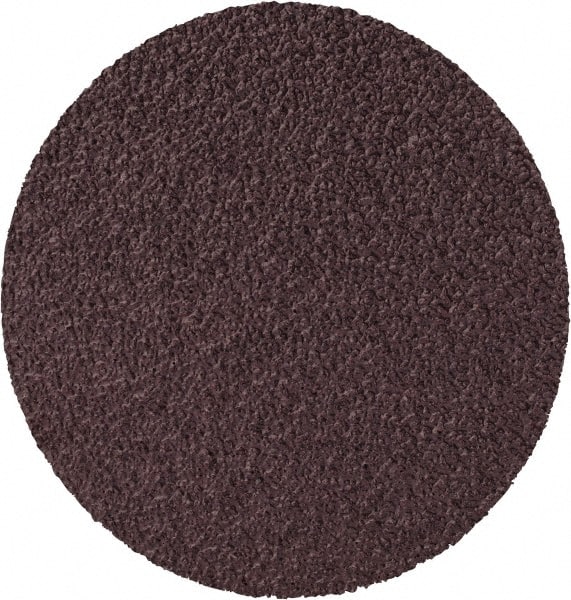 3M - 2" Diam, 60 Grit Aluminum Oxide Adhesive PSA Disc - Medium Grade, X Weighted Cloth Backing, For Bench Top Motors, Disc Sanders, Random Orbital Sanders - Exact Tooling