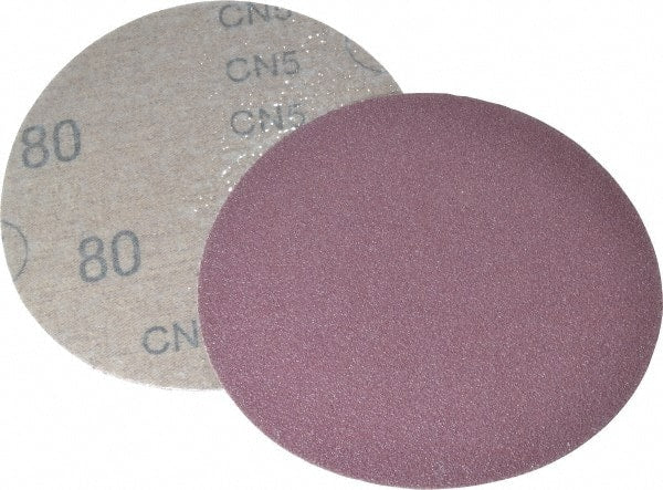 3M - 5" Diam, 80 Grit Aluminum Oxide Adhesive PSA Disc - Medium Grade, X Weighted Cloth Backing, For Bench Top Motors, Random Orbital Sanders - Exact Tooling