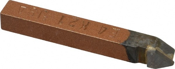 Made in USA - 1/4 x 1/4" Shank, Threading Single Point Tool Bit - E-4, Grade K21 - Exact Tooling