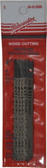 Milwaukee Tool - 4" Long, 6 Teeth per Inch, High Carbon Steel Jig Saw Blade - Toothed Edge, 0.2813" Wide x 0.043" Thick, U-Shank - Exact Tooling