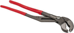 Knipex - 22" OAL, 4-1/2" Max Capacity, 20 Position Adjustable Tongue & Groove Pliers - Standard V-Jaws, Standard Head, Plastic Coated Handles - Exact Tooling