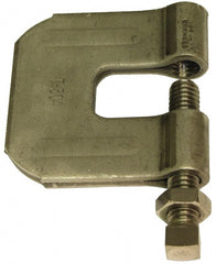 Empire - 3/4" Max Flange Thickness, 3/4" Rod C-Clamp with Locknut - 630 Lb Capacity, 304 Stainless Steel - Exact Tooling