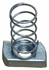 Empire - 5/8" Rod, Electro Galvanized Carbon Steel Spring Strut Nut - Used for Attaching Hanger Rod or Other Accessories to Strut - Exact Tooling