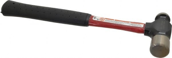 Proto - 1 Lb Head Steel Ball Pein Hammer - 11-1/2" Fiberglass Handle, 13" OAL, Fiberglass with Vinyl Grip - Exact Tooling