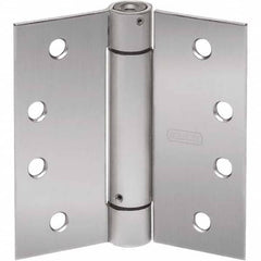 Stanley - 4" Long x 4" Wide Grade 1 304 Stainless Steel Full Mortise Spring Commercial Hinge - Exact Tooling