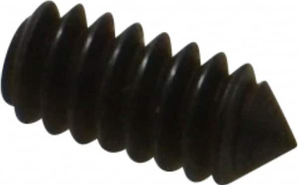 Value Collection - #4-40 UNC, 1/4" OAL, Cone Point Set Screw - Grade 8 Alloy Steel, 0.05" Key - Exact Tooling