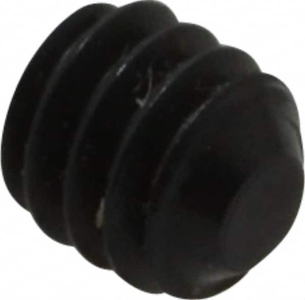 Value Collection - #5-40 UNC, 1/8" OAL, Flat Point Set Screw - Grade 8 Alloy Steel, 1/16" Key - Exact Tooling