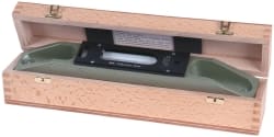 SPI - 12" Long, 0.0005" Graduation Sensitivity per 10", 2 Vials, Inspection Block Level - Cast Iron, 0.0002" Base Flatness, 1-9/16" Wide - Exact Tooling