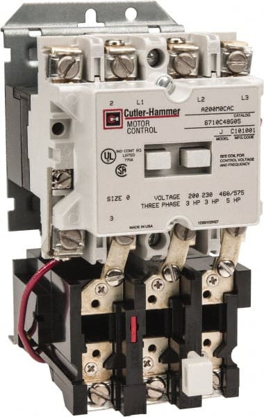 Eaton Cutler-Hammer - 18 Amp, Nonreversible Open Enclosure NEMA Motor Starter - 1 hp at 3 Phase - Exact Tooling