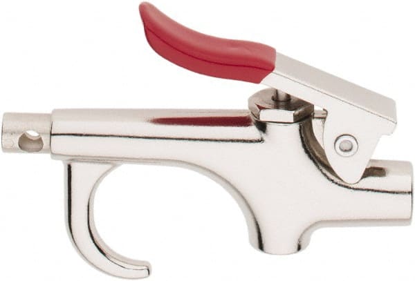Value Collection - 145 Max psi Standard Safety Thumb Lever Blow Gun - 1/4 NPT, 3" Tube Length, Chrome Plated Zinc - Exact Tooling