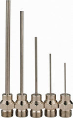 Value Collection - Blow Gun 5 Piece Needle Set - 1/8 MPT, 1-3/16, 1-3/4, 15/16, 2-15/32 & 2-3/4" Long - Exact Tooling