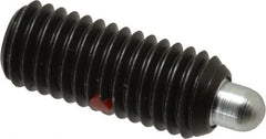 Gibraltar - 1/2-13, 1-1/4" Thread Length, 1/4" Plunger Projection, Steel Threaded Spring Plunger - 1/4" Max Plunger Diam, 1-1/4" Plunger Length, 2.7 Lb Init End Force, 9.3 Lb Final End Force, 1/4" Hex - Exact Tooling