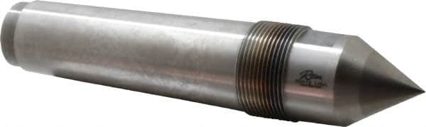 Riten - 1-3/4" Head Diam, Carbide-Tipped Steel Standard Point Solid Dead Center - 5MT Morse Taper, 1-3/4" Point Diam, 2-1/2" Point Length, 3-21/32" OAL - Exact Tooling