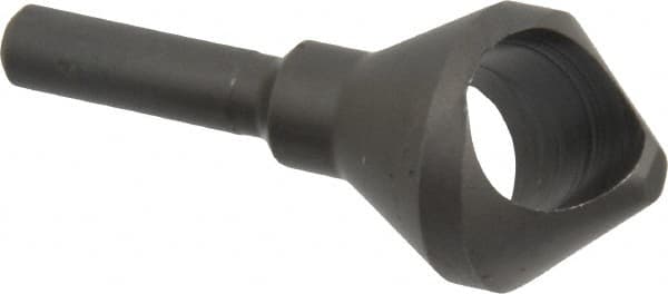 Weldon - 13/16" Head Diam, 1/4" Shank Diam, 82° High Speed Steel Countersink - Bright Finish, 2-1/16" OAL, Single End, Straight Shank, Right Hand Cut - Exact Tooling