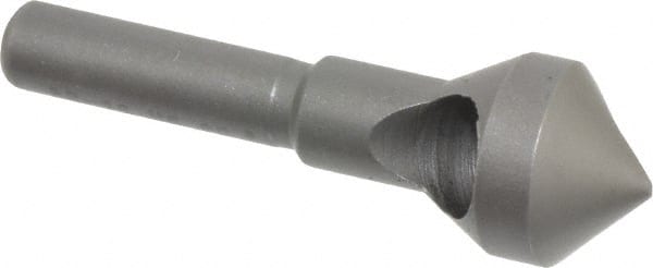 Weldon - 9/16" Head Diam, 1/4" Shank Diam, 90° High Speed Steel Countersink - Exact Tooling