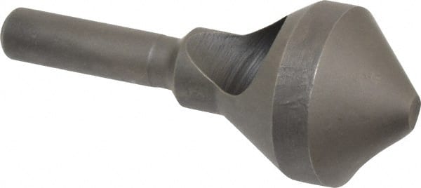 Weldon - 13/16" Head Diam, 1/4" Shank Diam, 90° High Speed Steel Countersink - Exact Tooling