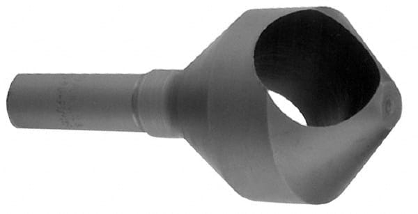 Weldon - 1-1/2" Head Diam, 1/2" Shank Diam, 90° High Speed Steel Countersink - Bright Finish, 3-1/2" OAL, Single End, Straight Shank, Right Hand Cut - Exact Tooling