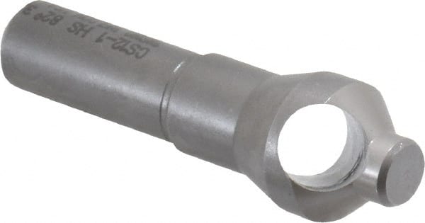 Weldon - 49/64" Head Diam, 1/2" Shank Diam, 82° High Speed Steel Countersink - Bright Finish, 2-5/8" OAL, Single End, Straight Shank, Includes Pilot, Right Hand Cut - Exact Tooling