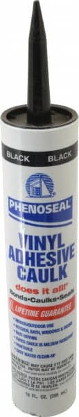 DAP - 10.01 oz Cartridge Black Acrylic & Latex Caulk - 180°F Max Operating Temp, 30 min Tack Free Dry Time - Exact Tooling