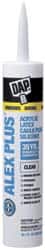 DAP - 10.1 oz Cartridge Clear Acrylic & Latex Caulk - -20 to 180°F Operating Temp, 30 min Tack Free Dry Time - Exact Tooling