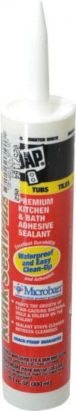 DAP - 10.1 oz Cartridge White Acrylic & Latex Caulk - -30 to 180°F Operating Temp, 30 min Tack Free Dry Time - Exact Tooling