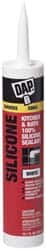 DAP - 10.1 oz Tube White RTV Silicone Joint Sealant - -40 to 400°F Operating Temp, 10 to 25 min Tack Free Dry Time, 24 hr Full Cure Time - Exact Tooling