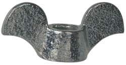Made in USA - 1/2-13 UNC, Zinc Plated, Iron Standard Wing Nut - Grade 32510, 2-1/4" Wing Span, 1" Wing Span, 13/16" Base Diam - Exact Tooling