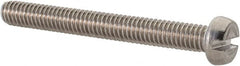 Value Collection - M4x0.70 Metric Coarse, 35mm Length Under Head Slotted Drive Machine Screw - Fillister Head, Grade 18-8 & A2 Stainless Steel, Uncoated, Without Washer - Exact Tooling