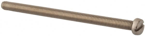 Value Collection - M5x0.80 Metric Coarse, 80mm Length Under Head Slotted Drive Machine Screw - Fillister Head, Grade 18-8 & A2 Stainless Steel, Uncoated, Without Washer - Exact Tooling
