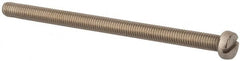Value Collection - M5x0.80 Metric Coarse, 80mm Length Under Head Slotted Drive Machine Screw - Fillister Head, Grade 18-8 & A2 Stainless Steel, Uncoated, Without Washer - Exact Tooling