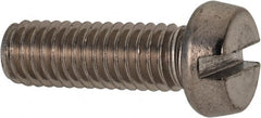 Value Collection - M6x1.00 Metric Coarse, 18mm Length Under Head Slotted Drive Machine Screw - Fillister Head, Grade 18-8 & A2 Stainless Steel, Uncoated, Without Washer - Exact Tooling