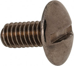 Value Collection - M4x0.70 Metric Coarse, 8mm Length Under Head Slotted Drive Machine Screw - Truss Head, Grade 18-8 & A2 Stainless Steel, Uncoated, Without Washer - Exact Tooling