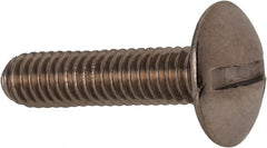 Value Collection - M4x0.70 Metric Coarse, 16mm Length Under Head Slotted Drive Machine Screw - Truss Head, Grade 18-8 & A2 Stainless Steel, Uncoated, Without Washer - Exact Tooling