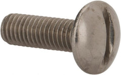 Value Collection - M5x0.80 Metric Coarse, 16mm Length Under Head Slotted Drive Machine Screw - Truss Head, Grade 18-8 & A2 Stainless Steel, Uncoated, Without Washer - Exact Tooling