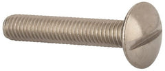 Value Collection - M6x1.00 Metric Coarse, 35mm Length Under Head Slotted Drive Machine Screw - Truss Head, Grade 18-8 & A2 Stainless Steel, Uncoated, Without Washer - Exact Tooling