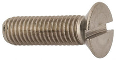 Value Collection - M10x1.50 Metric Coarse, 35mm OAL Slotted Drive Machine Screw - Flat Head, Grade 316 & A4 Stainless Steel, Uncoated, Without Washer - Exact Tooling