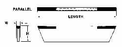 Made in USA - 5/32 Inch Wide x 1-1/8 Inch High x 6-1/2 Inch Long, Parallel Blade, Cutoff Blade - Micrograin Grade, Bright Finish - Exact Tooling