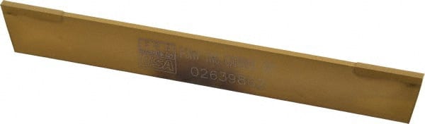 Empire - 3/32 Inch Wide x 11/16 Inch High x 5 Inch Long, Parallel Blade, Cutoff Blade - C6 Grade, TiN Coated - Exact Tooling