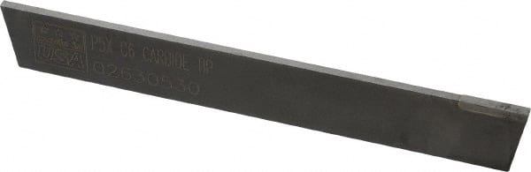 Made in USA - 1/8 Inch Wide x 7/8 Inch High x 6 Inch Long, Parallel Blade, Cutoff Blade - C6 Grade, Bright Finish - Exact Tooling