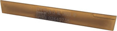 Made in USA - 5/64 Inch Wide x 1/2 Inch High x 4-1/2 Inch Long, Tapered Blade, Cutoff Blade - C6 Grade, TiN Coated - Exact Tooling