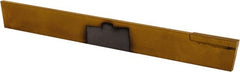 Made in USA - 1/8 Inch Wide x 1/2 Inch High x 4-1/2 Inch Long, Tapered Blade, Cutoff Blade - C6 Grade, TiN Coated - Exact Tooling