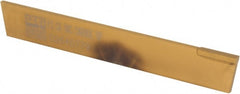 Made in USA - 1/8 Inch Wide x 11/16 Inch High x 5 Inch Long, Tapered Blade, Cutoff Blade - C6 Grade, TiN Coated - Exact Tooling